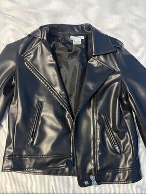 Black Faux Leather Moto Jacket